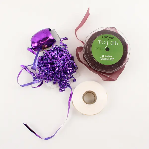 Lot of 3 Assorted Craft Ribbons for Gift Wrapping DIY Projects 