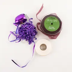 Lot of 3 Assorted Craft Ribbons for Gift Wrapping DIY Projects 