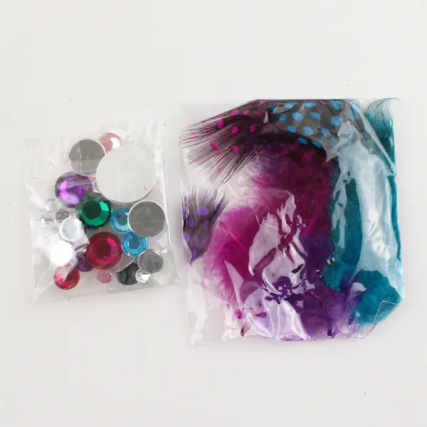 Assorted Flower Embellishments with Shiny Dots for Scrapbooking Crafts