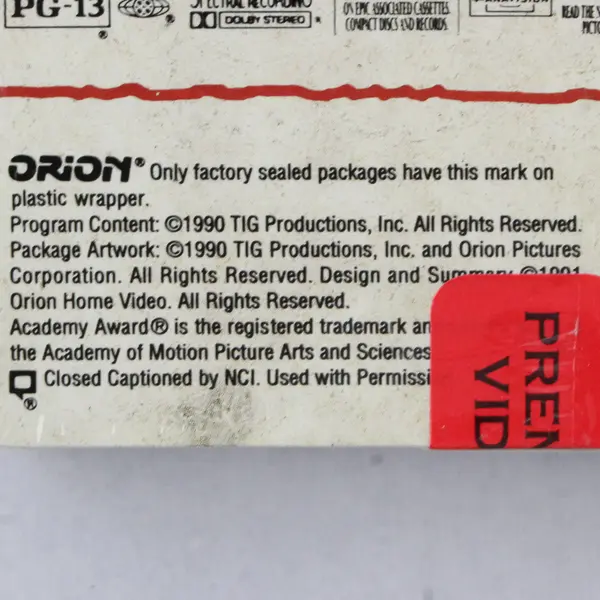 New Sealed Dances With Wolves 1990 VHS Tape Kevin Costner