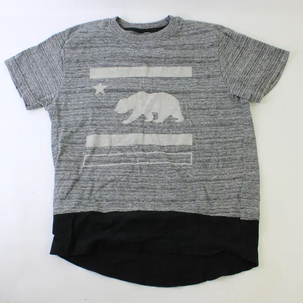 Civil Sektor Gray and Black California Flag T-Shirt Boys' Small