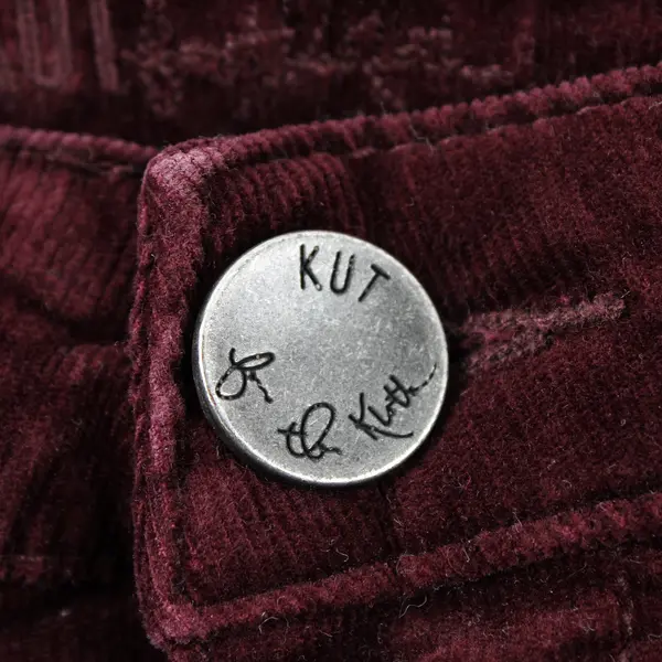 Kut From The Kloth Burgundy Straight Leg Corduroy Pants Size 12