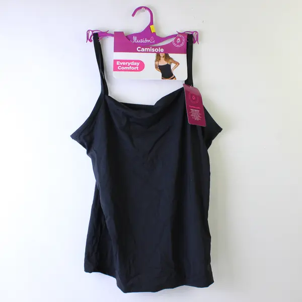 NWT Ilusion Everyday Comfort Black Camisole Women's Large