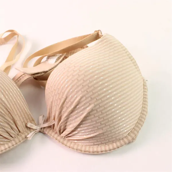 Ilys Beige Striped Bra Women's Size 36B