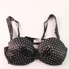 Honeydew White Polka Dot Black Underwired Bra Women's Size 36B