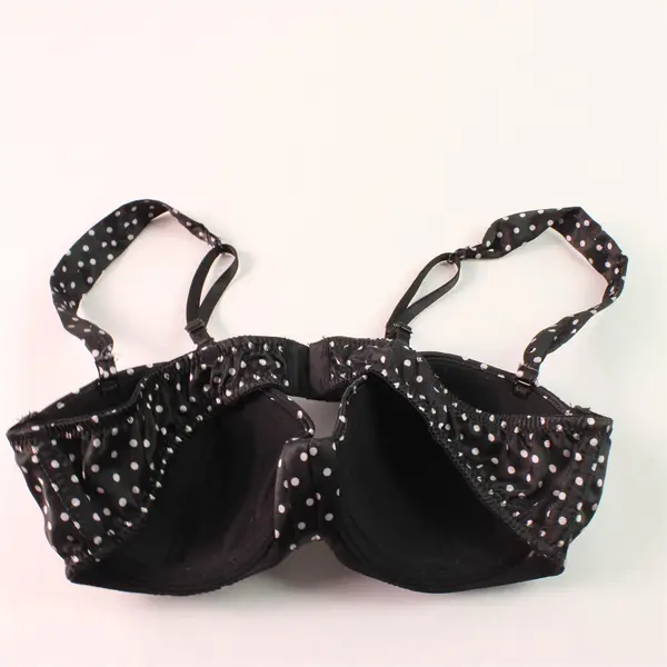 Honeydew White Polka Dot Black Underwired Bra Women's Size 36B