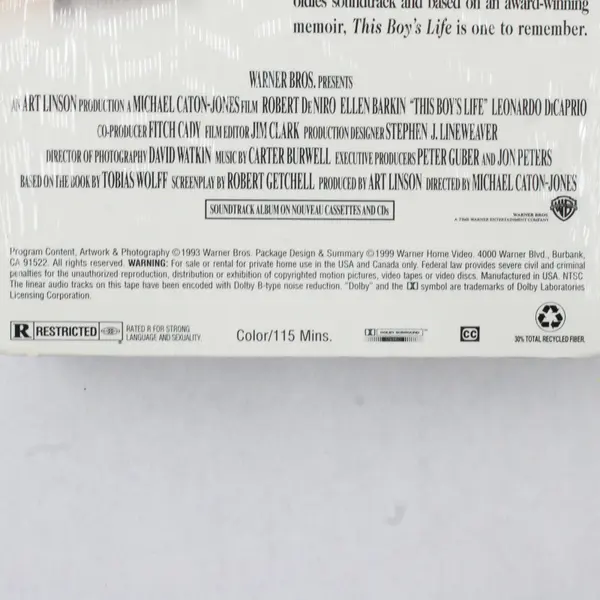 This Boy's Life 1993 Robert De Niro Leonardo DiCaprio Warner Bros