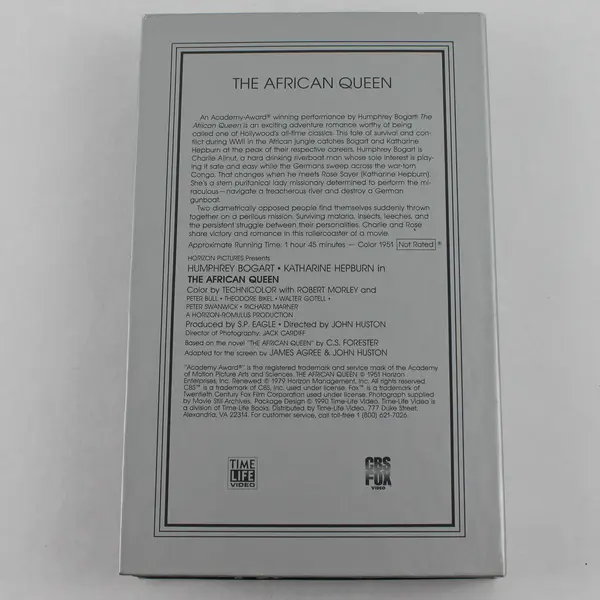 The African Queen Humphrey Bogart VHS 1951 With Case Copyright 1990