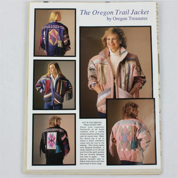 VTG 1990 The Oregon Trail Jacket by Oregon Treasures Patchwork Sewing Pattern