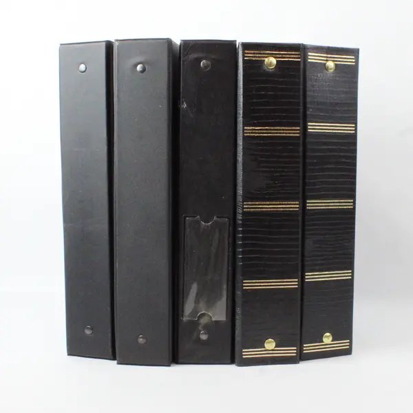 Mixed Lot of 5 Black 2 to 2.5-Inch 3-Ring Binders School Office Supplies