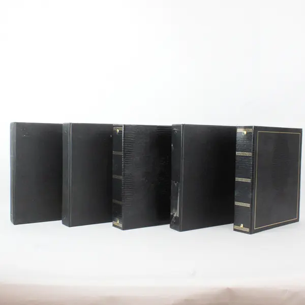 Mixed Lot of 5 Black 2 to 2.5-Inch 3-Ring Binders School Office Supplies