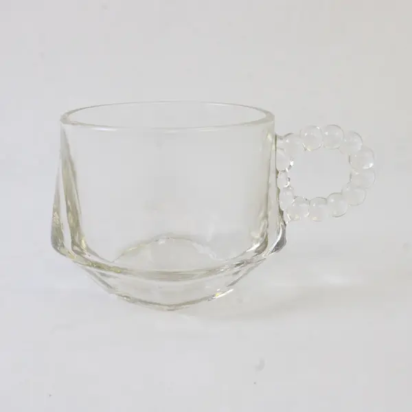 Set of 4 Vintage Hazel Atlas Snack Sip and Smoke Clear Punch Glasses