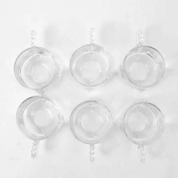 Set of 6 Vintage Hazel Atlas Snack Sip and Smoke Clear Punch Glasses