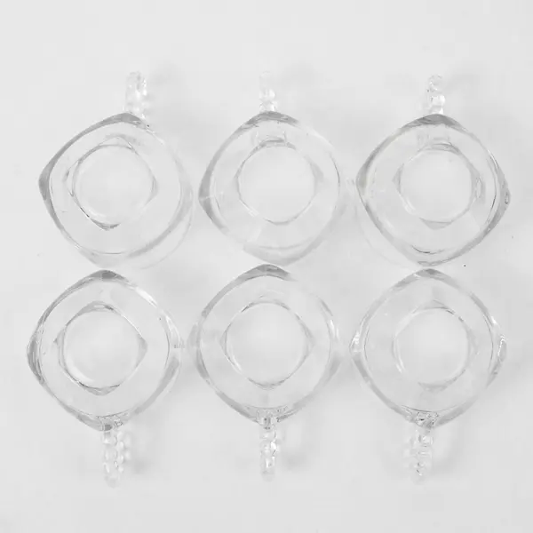 Set of 6 Vintage Hazel Atlas Snack Sip and Smoke Clear Punch Glasses