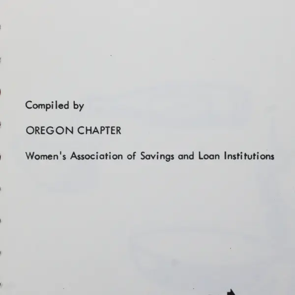 Wasali Women’s Association Of Savings And Loans Institute Oregon Cookbook