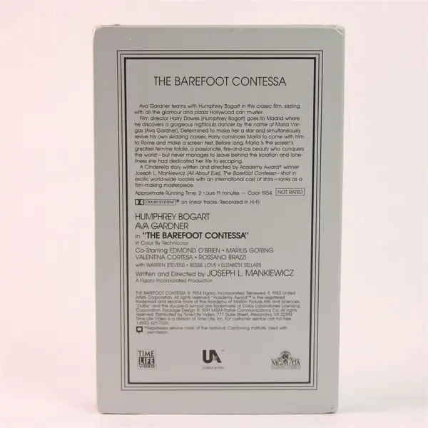 The Bogart Collection VHS The Barefoot Contessa (1954) Humphrey Bogart
