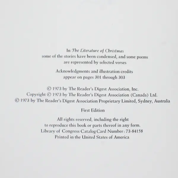 The Reader's Digest Book of Christmas 1973 1st Edition 1973 Hardcover DJ Good