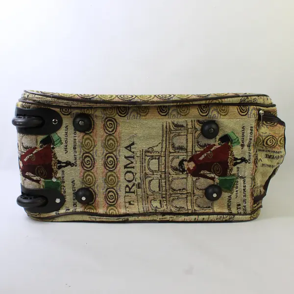 Unbranded Rome Printed Blanket Texture Trolley Tote Luggage Travel Bag 20"