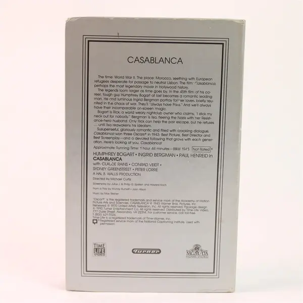 Used The Bogart Collection VHS Casablanca (1943) with Case Humphrey Bogart 