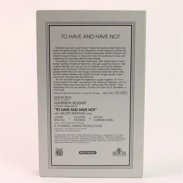 Used  VHS To Have and Have Not (1945) The Bogart Collection Humphrey Bogart 