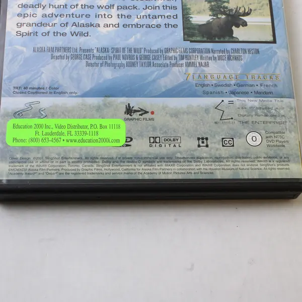 Alaska - Spirit of the Wild DVD from 2001