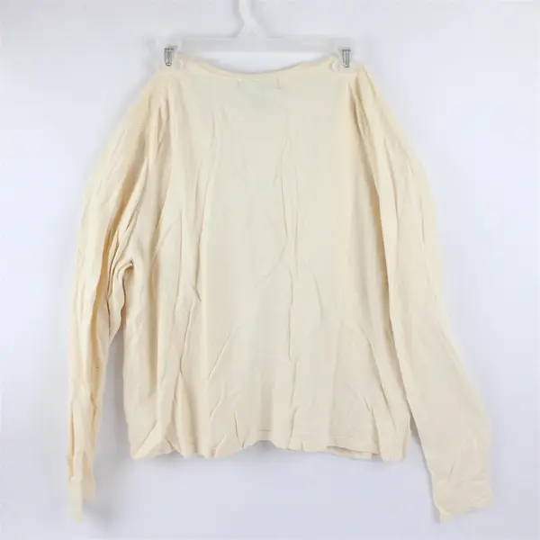 George Women's Plus 18W20W Fresh Ivory Long Sleeve Button Up Silk Blend Cardigan