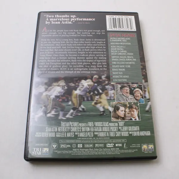 Rudy Special Edition DVD 2000 