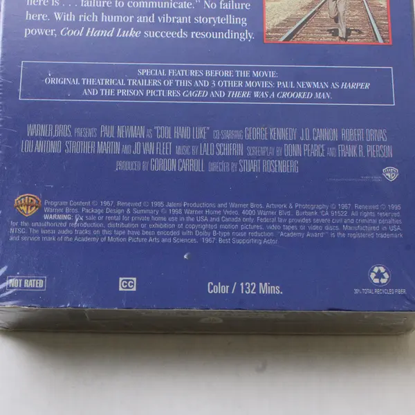 Cool Hand Luke VHS Movie 1998, New/Sealed