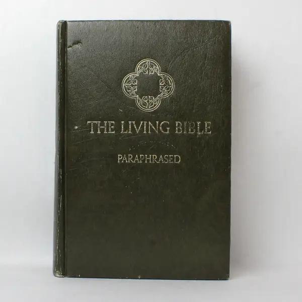 Vintage The Living Bible Paraphrased 1971 Green Hardcover 