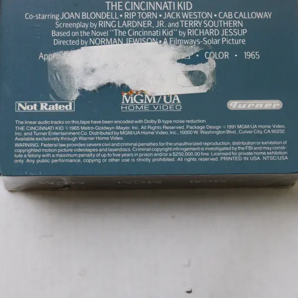 The Cincinnati Kid VHS Tape 1965 New/Sealed