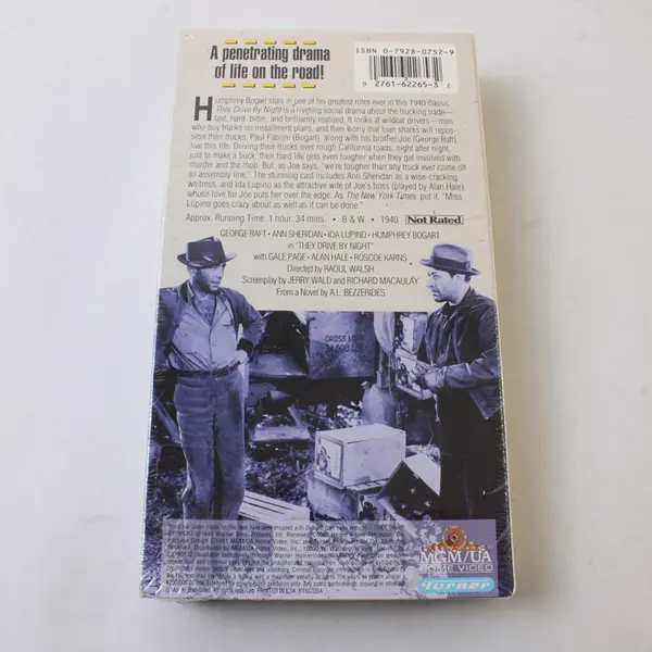They Drive by Night B&W VHS Tape 1991 New/Sealed