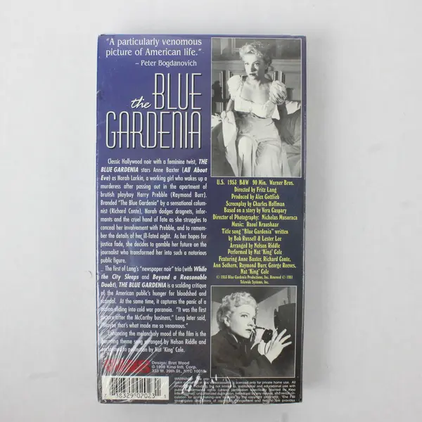 The Blue Gardenia B&W VHS Tape, 2001 New/Sealed 