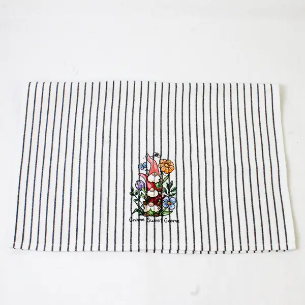 Kitchen Towel Gnome Sweet Gnome Spring Flowers 23.8"x17.6"