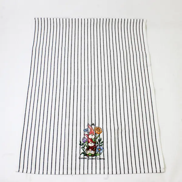 Kitchen Towel Gnome Sweet Gnome Spring Flowers 23.8"x17.6"