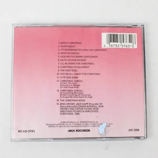Bing Crosby Sings Christmas Songs CD 1986, # MCAD-5765