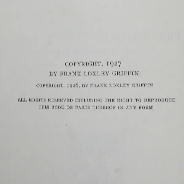 Mathematical Analysis Higher Course by Frank Loxley Griffin 1927 HC Acceptable