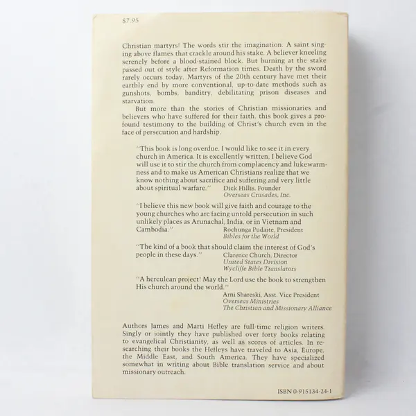 By Their Blood Christian Martyrs of the 20th Century James & Marti Hefley 1971