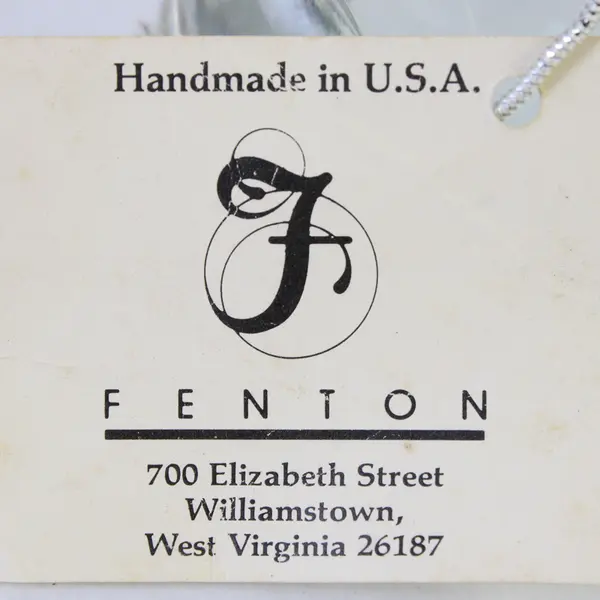 Fenton Art Glass April Bear with Clear Heart Handmade Figurine Original Tag