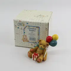 1996 Cherished Teddies Nina Beary Happy Wishes Enesco Resin Figurine with Box