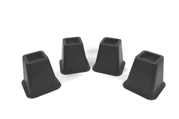 Lot of 4 Black 6" Bed Risers Furniture Lifts for Bed Frame