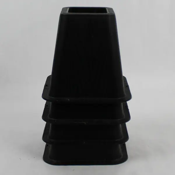 Lot of 4 Black 6" Bed Risers Furniture Lifts for Bed Frame