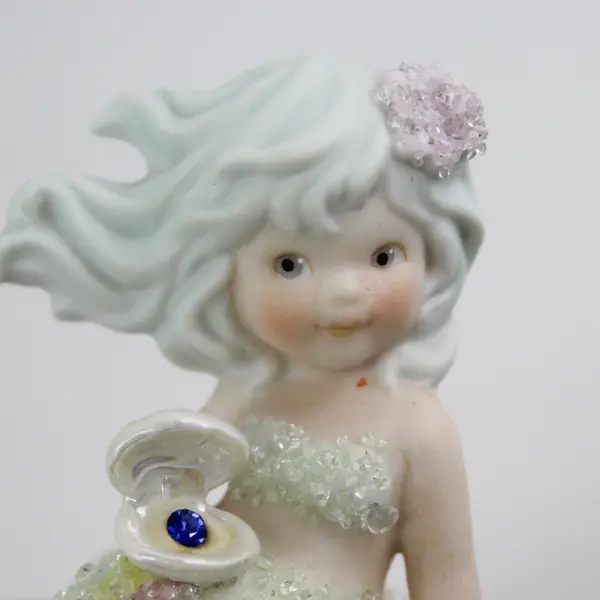 1994 Coral Kingdom Mermaid Sculpture December Birthday Month Blue Turquoise Gem