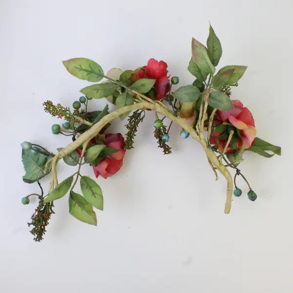 Artificial Floral Bough Decoration Realistic Foliage Blooms 11x7