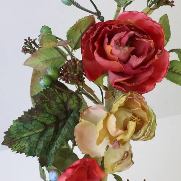 Artificial Floral Bough Decoration Realistic Foliage Blooms 11x7