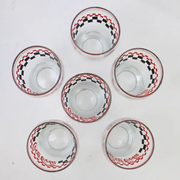 Set Of 6 Indiana Glass Coca Cola Glassware Collection Bell Soda Glasses 16 Oz