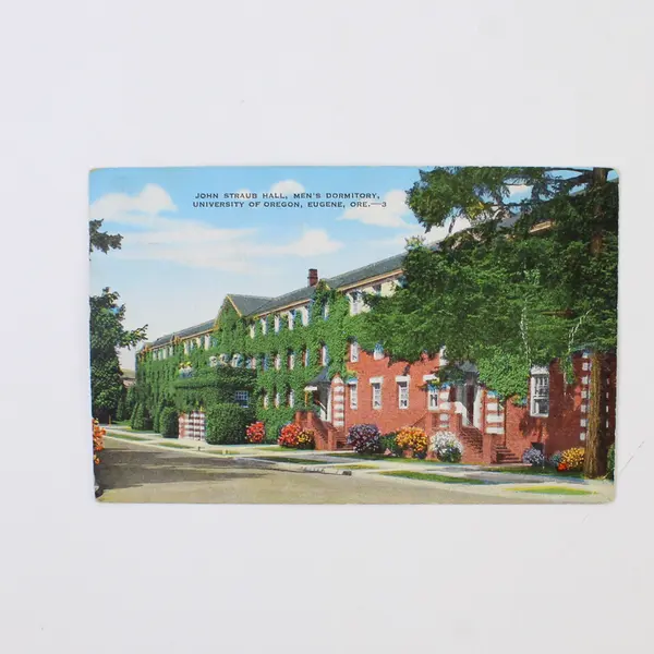 Lot Of 2 University Of Oregon Eugene Litho Postcards Art Building Straub Hall