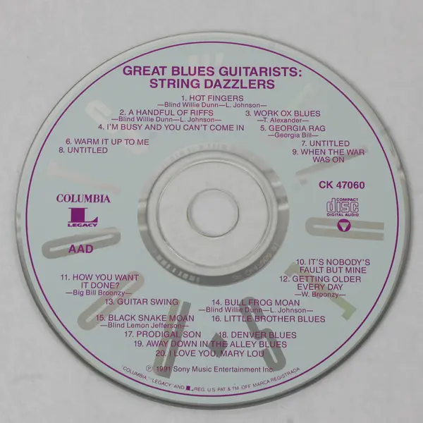 Great Blues Guitarists: String Dazzlers by Various CD w/booklet 1991, #CK 47060