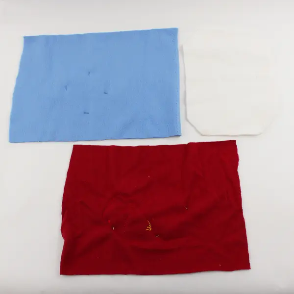 Floral Fabric Craft Project Started - Includes Fabric Pieces 6x6 Used