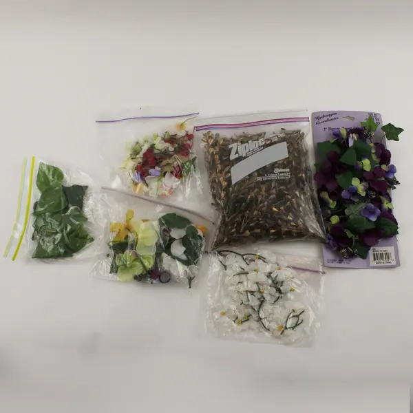 Mixed Lot of Artificial Flowers & Floral Accents for Craft Home Décor