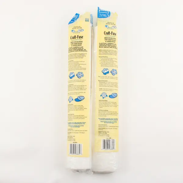 Lot of 2 Pellon 808 Craft Fuse Interfacing 15" x 4 yds - 1 New 1 Used